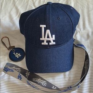 la dodgers denim hat